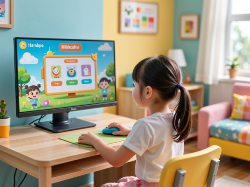 小学生正在操作乘法表格生成器，屏幕上显示九九乘法表网格，孩子正在点击单元格查看乘法算式和结果